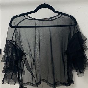 See thru black shirt